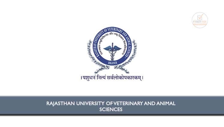 Rajasthan University of Veterinary and Animal Sciences Applications are invited from eligible candidates for the following post of Assistant Professors/ Assistant Librarian/ Assistant Director Recruitment - Faculty Tick | Teaching Faculty Recruitment Rajasthan University of Veterinary and Animal Sciences Applications are invited from eligible candidates for the following post of Assistant Professors/ Assistant Librarian/ Assistant Director Recruitment - Faculty Tick | Teaching Faculty Recruitment